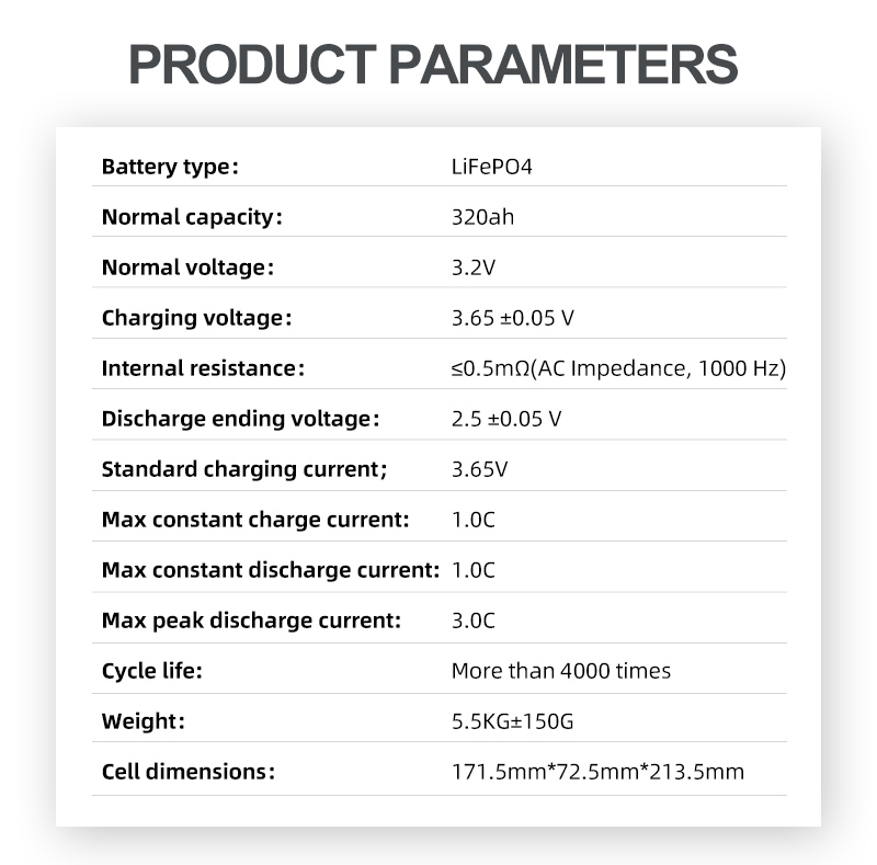 Basen 3.2V 302Ah CATL LiFePO4 Rechargeable Deep Cycle Batteries Prismatic Lithium Ion Lifepo4